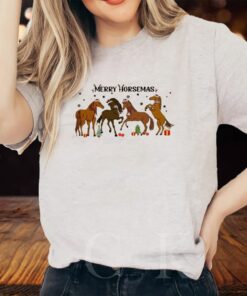 Merry Horsemas Casual Printed Sweat T-Shirts