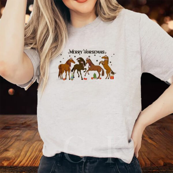 Merry Horsemas Casual Printed Sweat T-Shirts