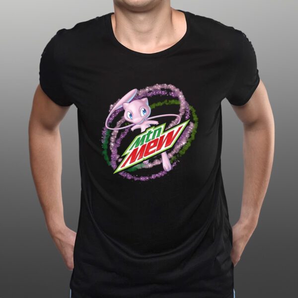 Mew Pokemon Mountain Dew Logo T-Shirts