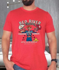 Oklahoma Sooners Vs Texas Longhorns 2023 Red River Rivalry Score T-Shirts