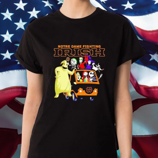 Original The Nightmare Before Christmas Characters Notre Dame Fighting Irish On The Car Shirt