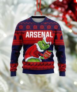 Personalized EPL Arsenal Grinch Ugly Sweaters All Over Print For Fan