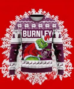 Personalized EPL Burnley Grinch Ugly Sweaters All Over Print For Fan