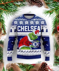 Personalized EPL Chelsea Grinch Ugly Sweaters All Over Print For Fan