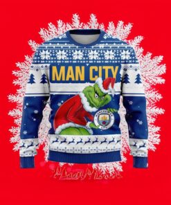 Personalized EPL Man City Grinch Ugly Sweaters All Over Print For Fan