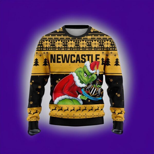 Personalized EPL Newcastle Grinch Ugly Sweaters All Over Print For Fan