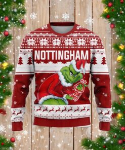 Personalized EPL Nottingham Grinch Ugly Sweaters All Over Print For Fan