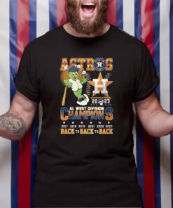 Retro MLB Astros Al West Division Champions Back To Back To Back TShirt