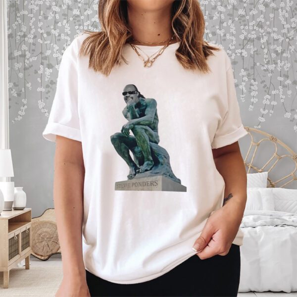 Stevie Ponders Roman Statue Stevie Wonder Pun Shirt