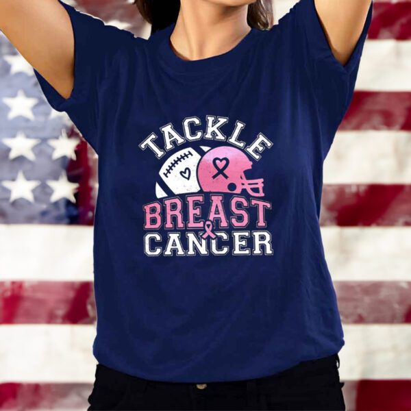 Tackle Breast Cancer Football T-Shirts