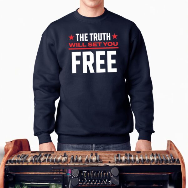 The Truth Will Set You Free Navy Crewneck Fleece Sweatshirt