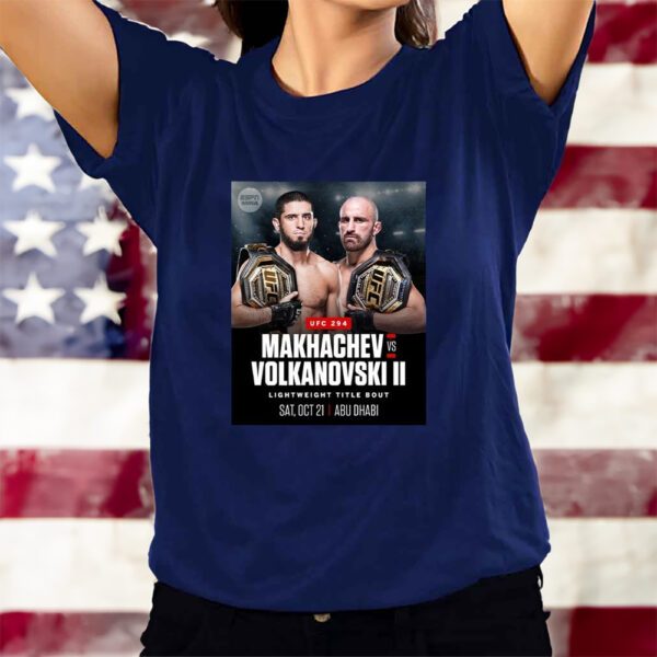 UFC 294 Islam Makhachev Vs Alexander Volkanovski At Lightweight Title Bout MMA T-Shirts