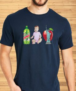 Velvetropic The Lana Mtn Dew Baby Apple Statue Of Liberty Shirt