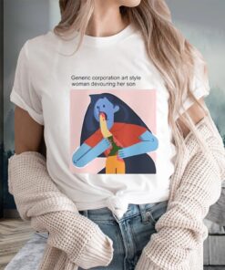 Was Cash Generic Corporate Art Style Woman Devouring Her Son T-Shirts