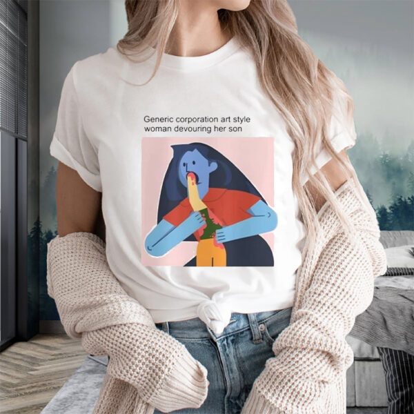 Was Cash Generic Corporate Art Style Woman Devouring Her Son T-Shirts