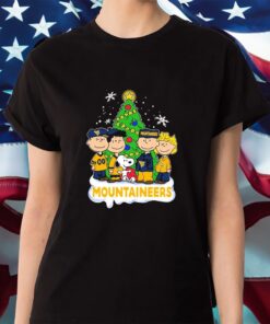 West Virginia Football X Peanuts Characters Happy Christmas Shirt