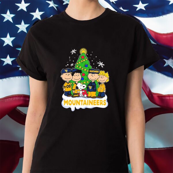 West Virginia Football X Peanuts Characters Happy Christmas Shirt