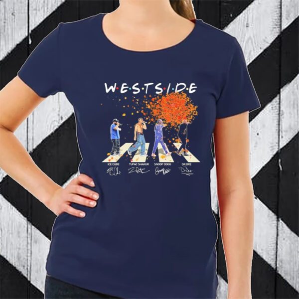 Westside Squad Ice Cube Tupac Shakur Snoop Dogg And Dr. Dre Abbey Road Signatures TShirt