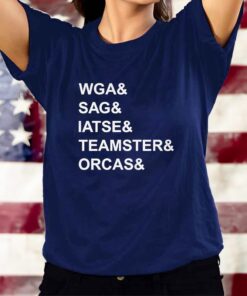 Wga Sag-Aftra Iatse Teamsters Orcas T-Shirts