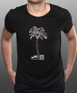 Women’S Casual Christmas Palm Tree And Gift Sweat T-Shirts