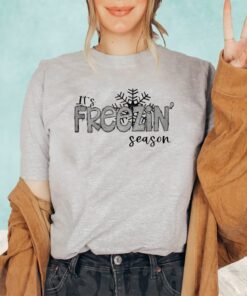 Women’S Casual Freezin’ Season Printed Long Sleeve Sweat T-Shirts