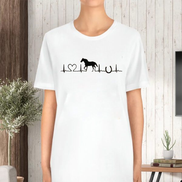 Women’s Horse Heartbeat Horse Lover Printed Sweat TShirt