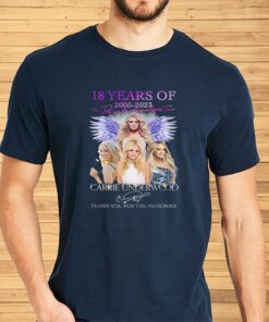 18 Years Of 2005 – 2023 Denim Rhinestones Tour Carrie Underwood Thank You For The Memories Shirt