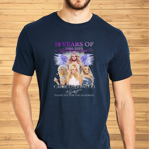 18 Years Of 2005 – 2023 Denim Rhinestones Tour Carrie Underwood Thank You For The Memories Shirt