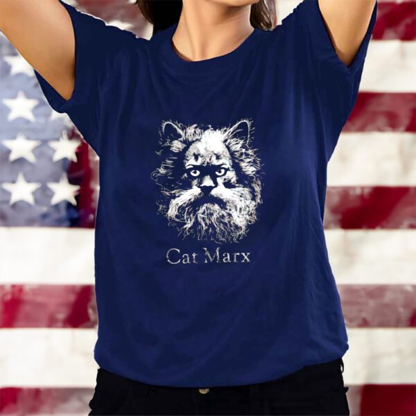 Cat Marx Face Graphic Classic T-Shirts