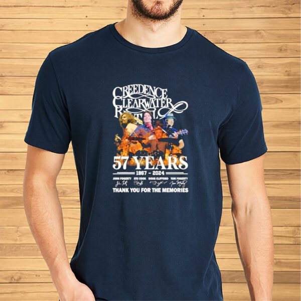 Creedence Clearwater Revival 57 Years 1967 – 2024 Thank You For The Memories Shirt