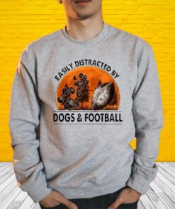 Easily Distracted By Dogs And Football Sweat Shirt