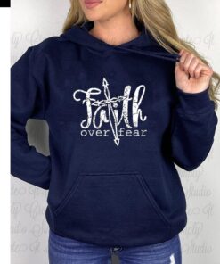 Faith Over Fear Printed Crewneck Sweatshirt Shirt