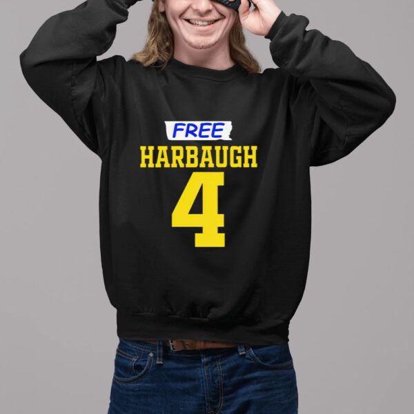 Free Jim Harbaugh 4 Michigan Wolverines sports shirt2