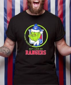 Funny Grinch I hate people but I love my New York Rangers TShirt