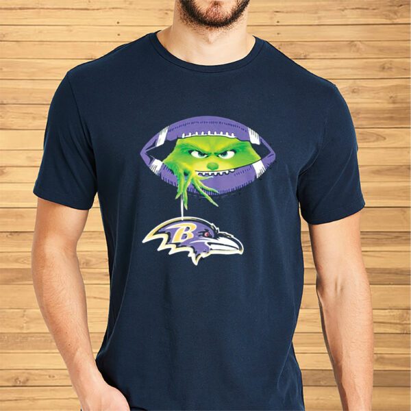 Grinch Ew People Baltimore Ravens Football Logo Christmas Shirt