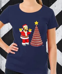 Homer Simpson Tis The Season Duff Beer Christmas Tree TShirt