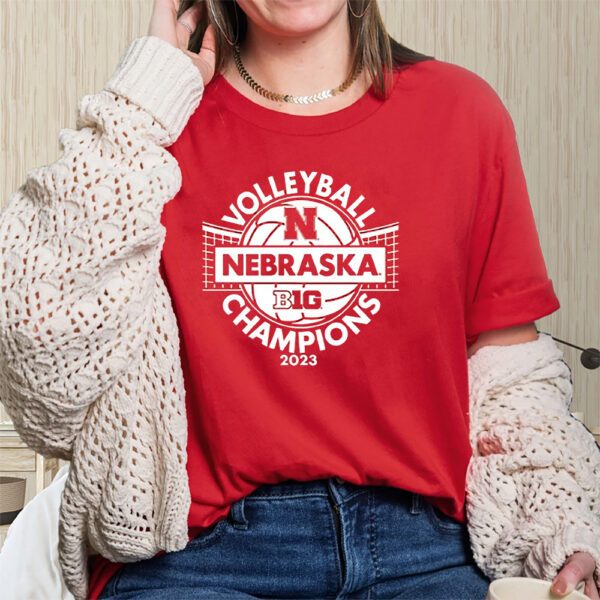 Nebraska Huskers 2023 Big Ten Women’s Volleyball Regular Season Champions Locker Room T-Shirts