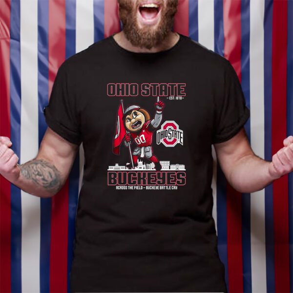 Ohio State Est 1870 Buckeyes Across The Field Buckeye Battle Cry TShirt