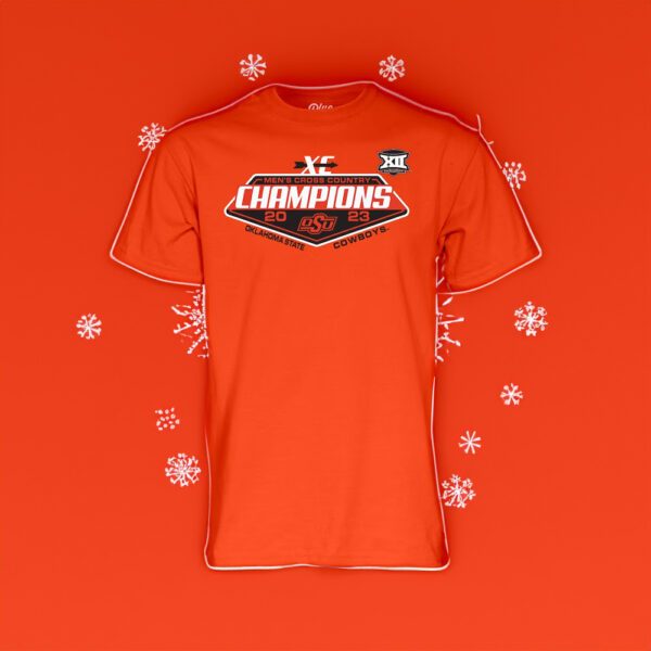 Orange Oklahoma State Cowboys 2023 Big 12 Cross Country Champions Shirts