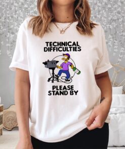 Simpsons Character Technical Difficulties Please Stand By Shirt