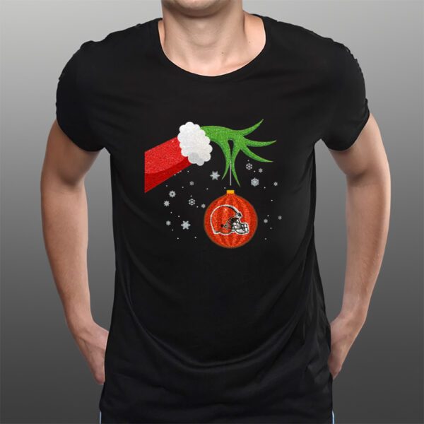 The Grinch Christmas Ornament Cleveland Browns T-Shirts