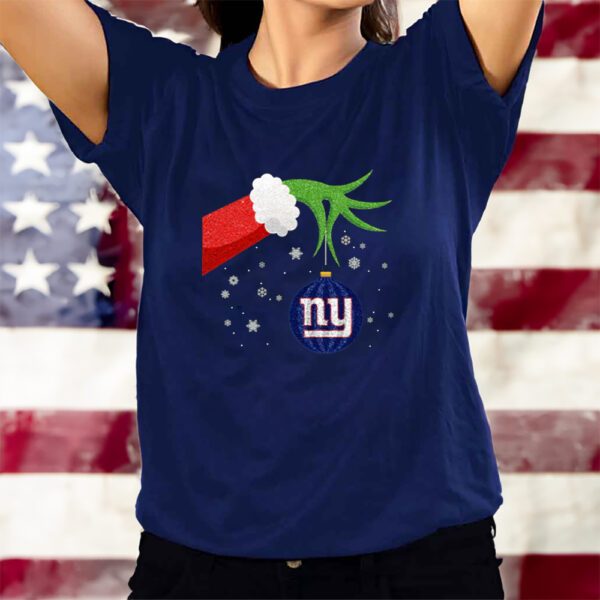 The Grinch Christmas Ornament New York Giants T-Shirts