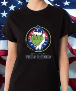 The Grinch I Hate People But I Love My Texas Rangers Shirt