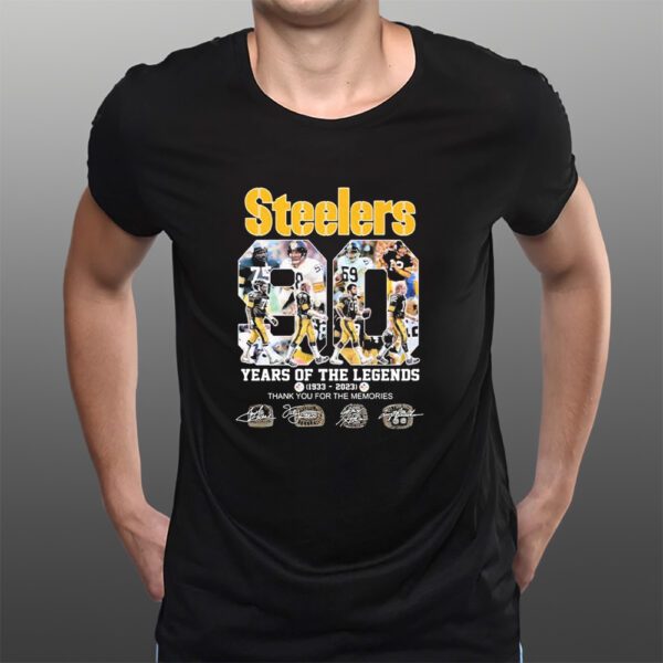 The Steelers Abbey Road 90 Years Of The Legends 1933-2023 Signatures T-Shirts