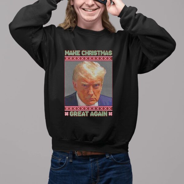 Trump Mugshot Make Christmas Great Again Sweater11