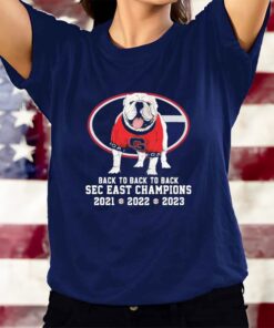 UGA Mascot Georgia Bulldogs Back To Back To Back SEC East Champions T-Shirts