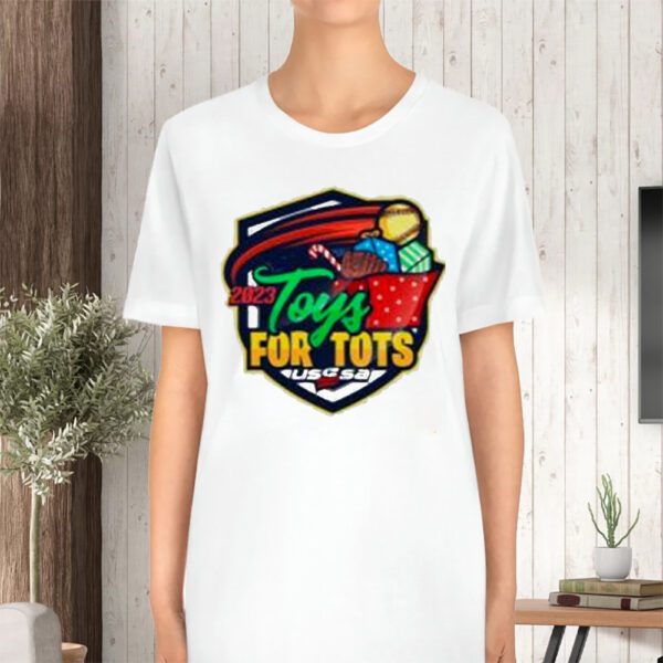 Usssa Texas Fast Pitch Toys For Tots 2023 Logo TShirt