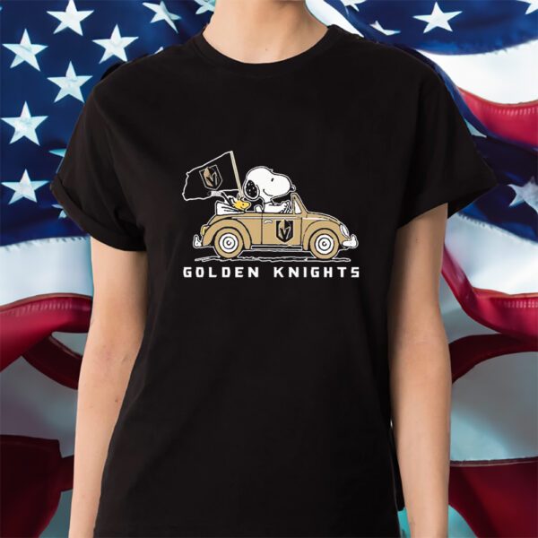 Vegas Golden Knights X Peanuts Snoopy And Woodstock On Car Shirt