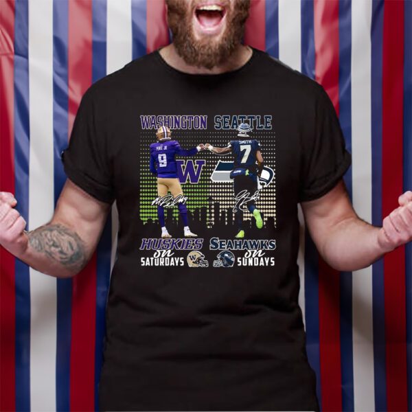 Washington Huskies On Saturdays And Seattle Seahawks On Sundays TShirt