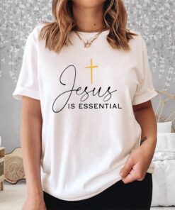 Women’s Jesus Is Essential Print Long Sleeve Sweat Shirt